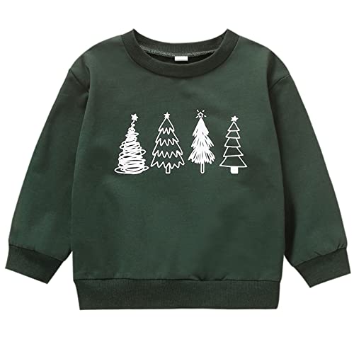 Toddler Boy Girl Christmas Sweatshirt Pullover Long Sleeve Crewneck Xmas Santa Shirt Top Warm Fall Winter Clothes