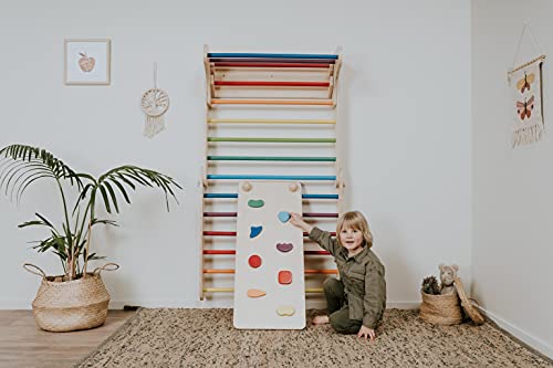 Foto von leg&go Kletterdreieck und Kletterwand 2in1 mit Rampe Pikler-Dreieck Triangle Climbing Set with Ramp