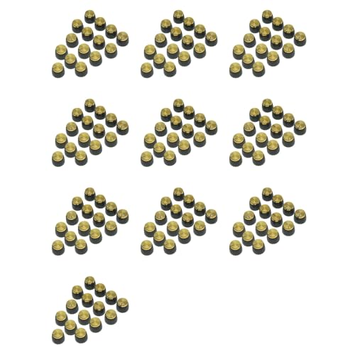 Bliaszors 150Pcs�M�^�[AMP�A���v�v�b�V���I���t�B�b�g�m�u�u���b�N�S�[���h�A���~�j�E���L���b�v�g�b�v�͒��a6mm�̃|�b�g�ɓK���}�[�V�����A���v