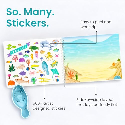 image for Animals Habitat 500+ Kids Sticker Book by Cupkin Toddler Airplane Trav