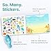 Animals Habitat 500+ Kids Sticker Book by Cupkin Toddler Airplane Travel Activity Coloring and Sticker Book, 12 Coloring Pages + 12 Scenes for Children's of 2-8 Years, Easter Gifts for Kids