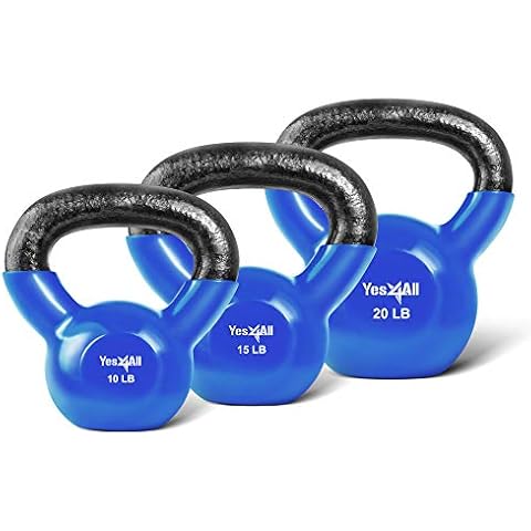 Yes4All Vinyl Coated Kettlebells Set Cover
