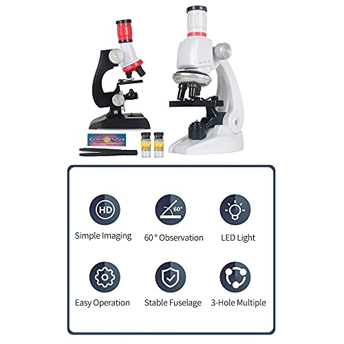 Cigooxm Kits de ciência para crianças Microscópio iniciante STEM Brinquedo educacional de ciência 10