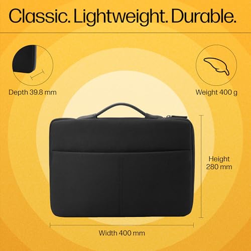 HP Fabric Envy Urban 15.6 Inch Sleeve for Laptops and Notebooks with Secure RFID Blocking Pocket (Gray) - Image 2