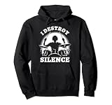 I Destroy Silence Drums Player Drum Set Drummer Funny Sudadera con Capucha