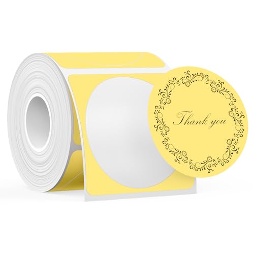 SUPVAN T50M 2'' Laminated Label Tape - Black on Yellow