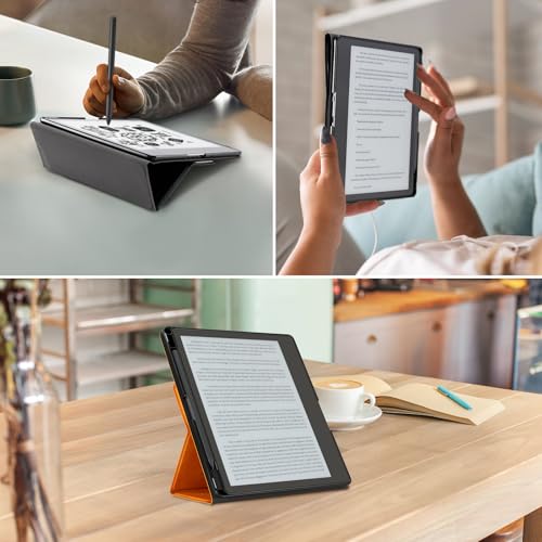 Image of CoBak Stand Case for Kindle Scribe - Premium Folio Leather Cover with Pen Holder, Auto Sleep /Wake, and Stand Feature - Compatible with 10.2 Inch Kindle Scribe (2022 /2024 Release)