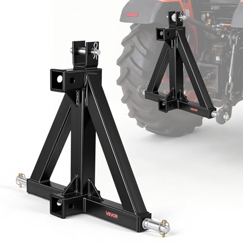 VEVOR 3 Point Trailer Hitch with 2" Receiver, 3 Pt Quick Hitch Attachment, Tractor Tow Drawbar Adapter, Compatible with Category 1, Kubota, Mahindra, Ford, Yanmar, John Deere, Massey Ferguson, Tractor by VEVOR - Used condition - CA$97.57