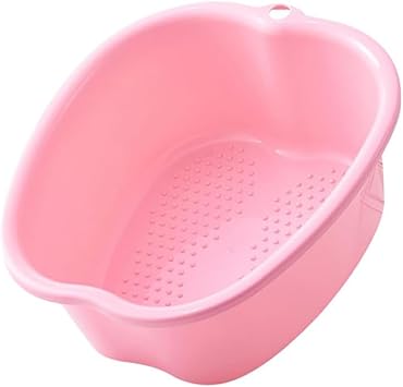 Foot Soaking Tub Sturdy Soaking Feet Bucket Large Foot Bath Basin Thickened Massager Tub with Raised Massage Nodes Exfoliation Callus Pedicure Foots Spa Bath Bucket (Pink)