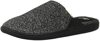 Dearfoams Women's Knit Closed Toe Scuff, Black, Large US