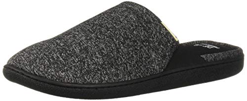 Dearfoams Women's Knit Closed Toe Scuff, Black, Large US