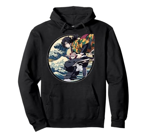 Slayeri Demons Manga Style, Anime Katana Water Pullover Hoodie