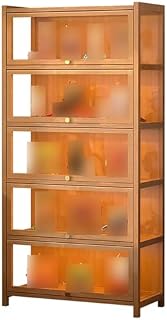 Acrylic Display Case for Collectibles - 60x171cm Brown Memorabilia Display Shelf for Home & Office, Showcase Ornaments & Unique Treasures, Multi-Shelf Storage Solution