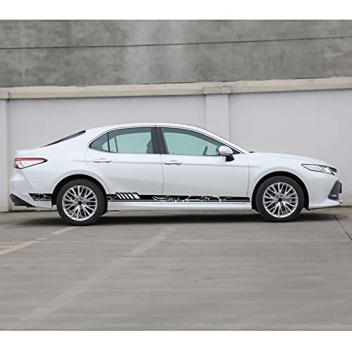 Bilisin Car Sports Racing Body Side Stripe Graphic Stickers And Decals Bi009 Universal Vinyl Diy Modified Stripe Decals Decoration For All Car Truck Suv Off-Road Vehicles Black #TOP5