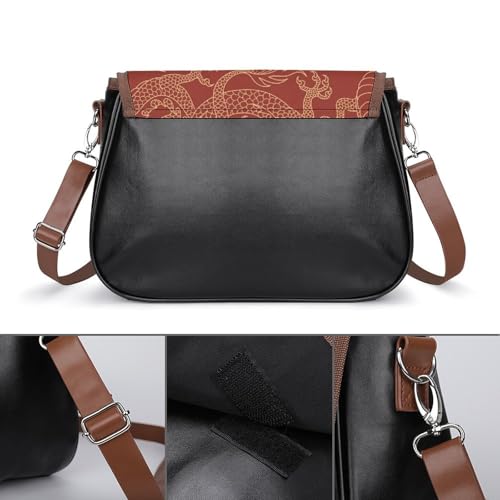 Sac messager dragons chinois et sac à main imperméable - 4