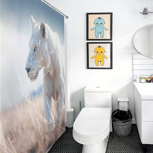 Rideau de douche séchage rapide en polyester lavable léopard - 3