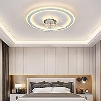 JDONG Deckenventilator mit Beleuchtung und Fernbedienung 54W LED Leise Deckenleuchte Ventilator Mit Dimmbar Timer Einstellbare Windgeschwindigkeit für Wohnzimmer Esszimmer Schlafzimmer 47CM… – Ansicht 9