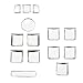 X AUTOHAUX Car Inner Front Rear Left Right Door Armrest Window Switch Button Cover Driver Passenger Sticker Panel Set Black for Mercedes-Benz E550 2010-2015