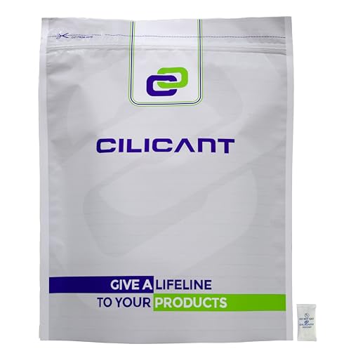 Image of CILICAnT 1 Gram (1000 Pcs) Silica Gel White Packets Desiccant Dehumidifiers, Non-Indicating Silica Gel Packs To Avoid Moisture, Odour, and Fungus (1 Gram X 1000 Pcs = 1 KG)