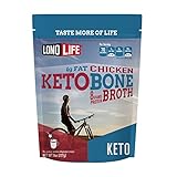 LonoLife Keto Chicken Bone Broth Powder Mix | 10g Protein | Collagen-Rich, Keto & Paleo Friendly | Natural Ingredients | 8oz Bulk Container (15 Servings)