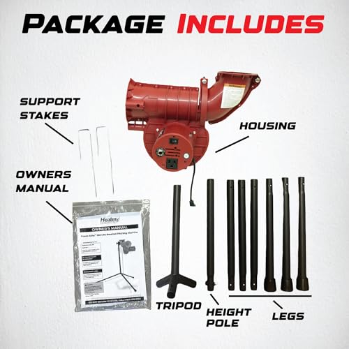 Heater Sports Power Alley Lite 360 Baseball Pitching Machine - Pitches Lite Balls 40-80 MPH Fastballs, Sliders, & Curves | Accurate, Durable, & Portable Training Tool for Batting & Field Practice by Heater - Image 4