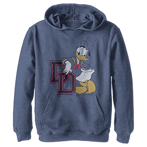 Sweat Donald Disney pour garçon, le pull chaud en molleton bleu marine contre le froid du matin