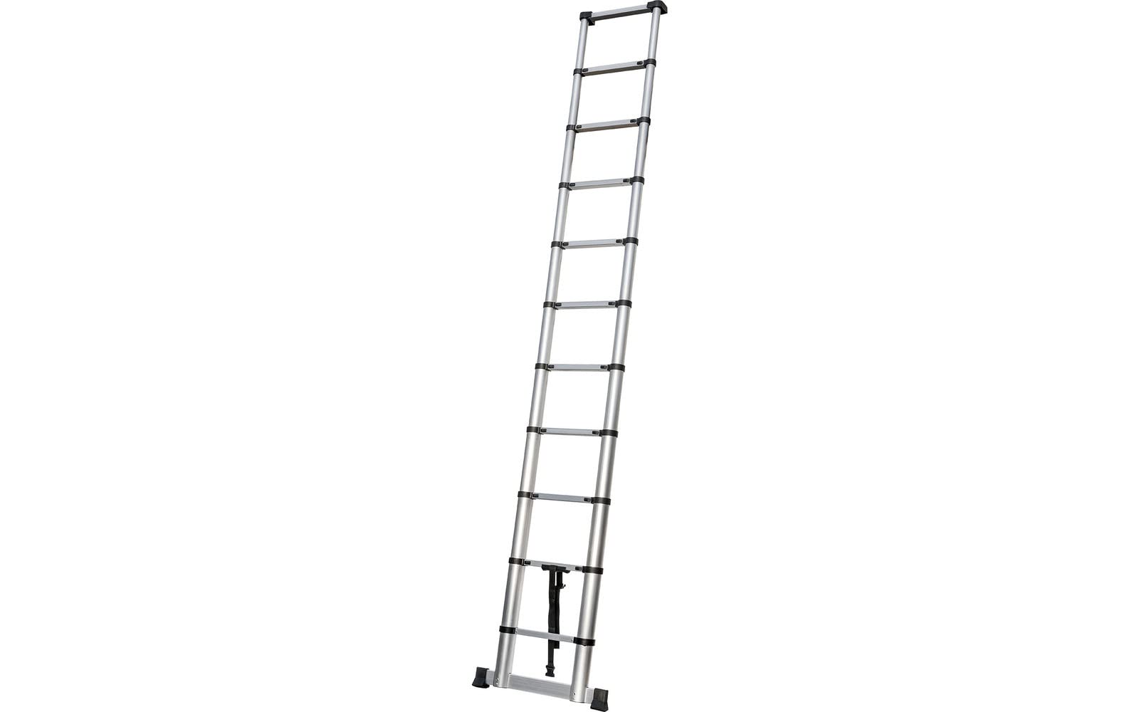 BERGER Soft Close Teleskopleiter 3,2m | Ausziehleiter Teleskop Aluminiumleiter Mehrzweckleiter Leiter Multifunktionsleiter ausziehbar tragbar | Maximale Tragkraft von 150kg