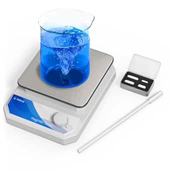 Magnetic Stirrer Set with 4 Stir Bars & Retriever - 3000rpm Speed Control for Liquid Mixing