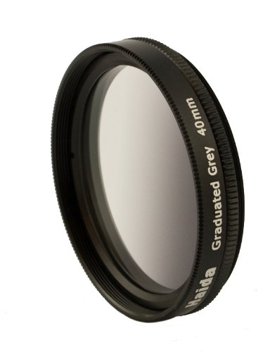 Grau Verlaufsfilter für Fuji X10 / X20 / X30 - Spezialgröße 40mm - Inkl. passendem Objektivdeckel Cover