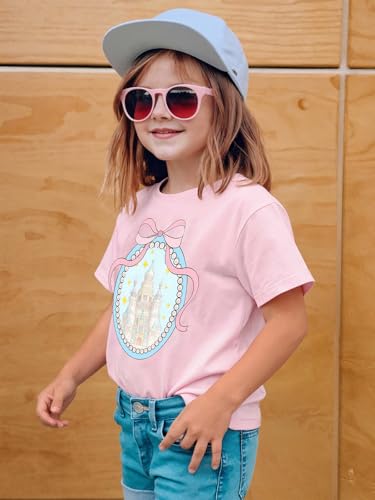 Image of Magical Shirt for Girls Magic Kingdom Graphic Tshirt | Cute Family Vacation Kids Short Sleeve Tops