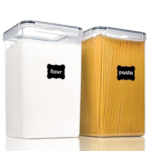 Briasket 2 PCS Large Food Storage Containers 5.2L / 175oz, Airtight Food Storage Containers with Lids