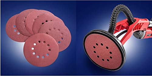 Power Pro 2100-12Pcs 9Inch/225Mm Sanding Abrasive Discs, Grits 2X 80/100/120/150/180/240 Sanding Discs Sandpaper For Drywall Sander And Polisher, 1 Set Of 12 With 10 Vent Holes #TOP2