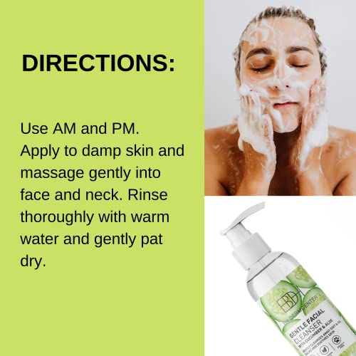 Bh Dermcenter Cucumber And Aloe Facial Cleanser, 8 Fl. Oz – Gentle Daily Cleanser To Clear Pores On Oily, Dry & Sensitive Skin #TOP4