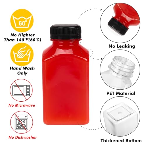 BAKHUK 36pcs 10oz Empty Plastic Juice Bottles with Caps, Reusable Clear Bulk Beverage Containers for Juice, Milk and Other Beverages by BAKHUK - Image 3