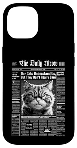 Diario divertido amante de los gatos Los gatos realmente no les importa Titular Carcasa para iPhone 14