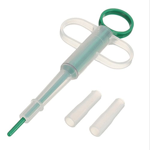 Afco Pet Dog Cat Piller Gun Pill Shooter Push Dispenser Medicine Water Syringe Feed Size 15Cm X 6Cm (Green) #TOP2