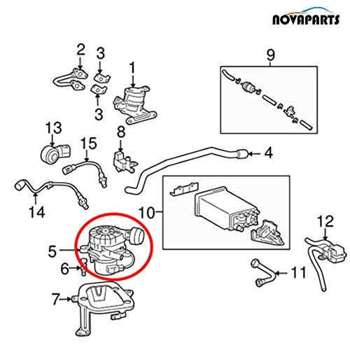 Novaparts 17600-0C020 Secondary Air Pump Smog Pump For 2005-2015 Toyota Tacoma Base Pre Runner 2.7L L4 17610-0C020 #TOP5