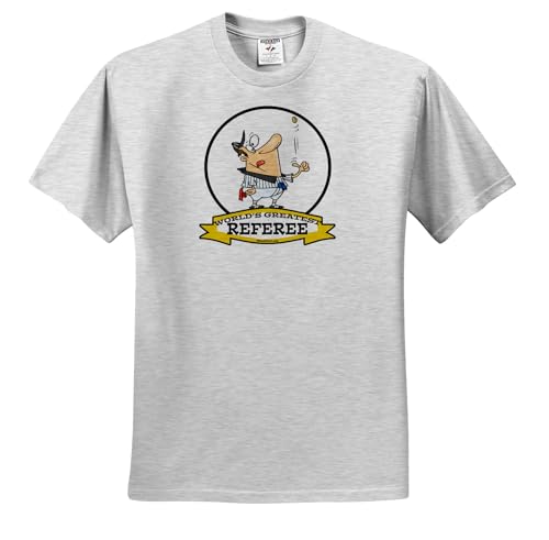 3dRose, Funny Worlds Greatest Referee Occupation Job Cartoon, T-Shirt