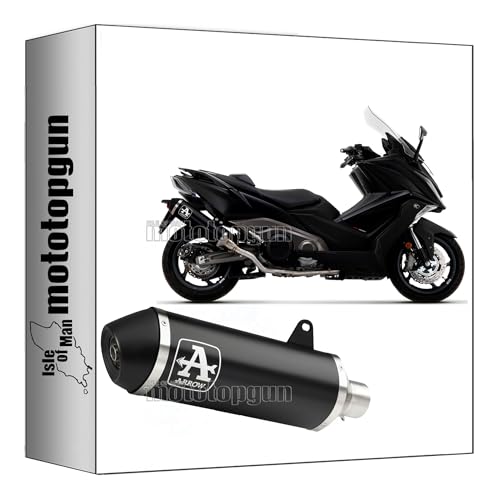 Echappement Arrow 73520ANN en aluminium noir et acier pour Kymco AK 550