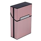 Größe: 6 * 2,8 * 9cm VWH Leichte Aluminium Zigaretten Kasten (Rosengold)