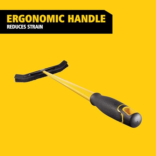Rubbermaid Commercial Products Maximizer 36\" Push to Center Push Broom Polypropylene Fill Black Angled Sides Medium Bristles for Indoor/Outdoor Multi-Surface Use