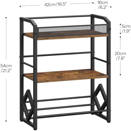 HOOBRO 3-Tier CD Holder for 123 Cases, CD Storage Rack Display Rustic Brown — 사진 3