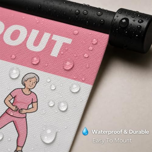 Bowulatao Tai Chi Walking Workout Poster for Seniors Over 60 – Waterproof Canvas with Hanging Rod (24"x17") by Bowulatao - Used condition - Image 4