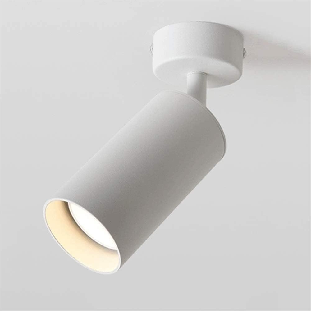 Wall Lamp Adjustable Spotlight Mounted Ceiling Lights Ceiling Light White Swiveling Spots Round Accent Lamp Aluminum Lighting Fixture Inhtsdoor Led,