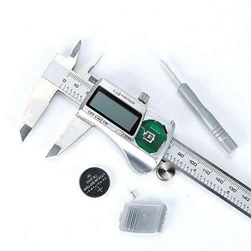 Pied à coulisse numérique 0–8 pouces LCD numérique électronique Règle en acier inoxydable Pied à coulisse Outil de mesure