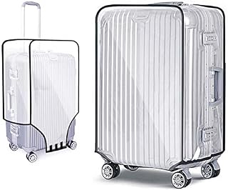 2 Pieces Clear PVC Suitcase Cover, 28 Inch Waterproof Suitcase Cover Protectors Clear PVC Luggage Protector Case Covers for Suitcases Travel Luggage