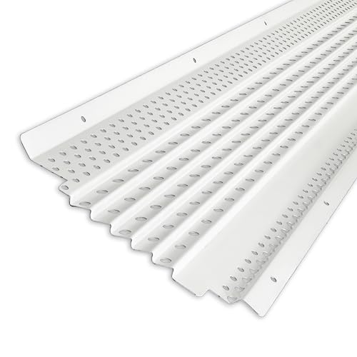 GUTTERHAWK Gutter Guard All-Aluminum Gutter Guard White Sample Pack – 5 in. & 6 in. (6 in Long) DIY Friendly & Made in USA