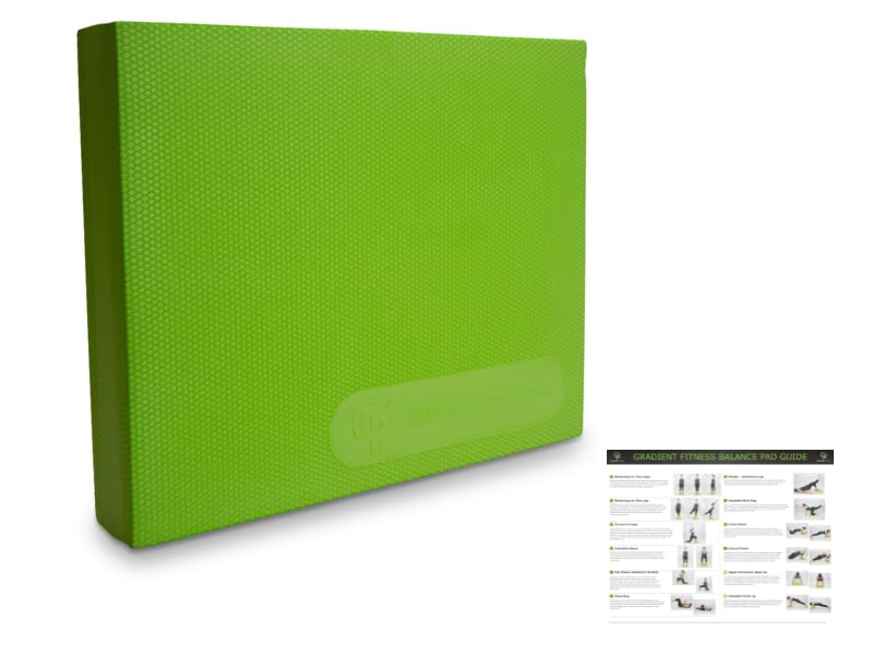 NO.1 Physical Therapist Recommended Balance Pad, Gravity Fitness Premium Quality Non-slip Balance Pad, Includes Free Storage Bag and Exercise Program, Large, Green