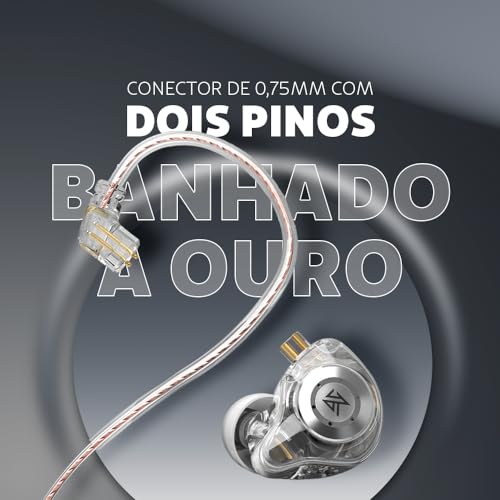 Fone De Ouvido Profissional KZ EDX Pro Intra-auricular, Driver Dinâmico Magnético Composto de 10mm,