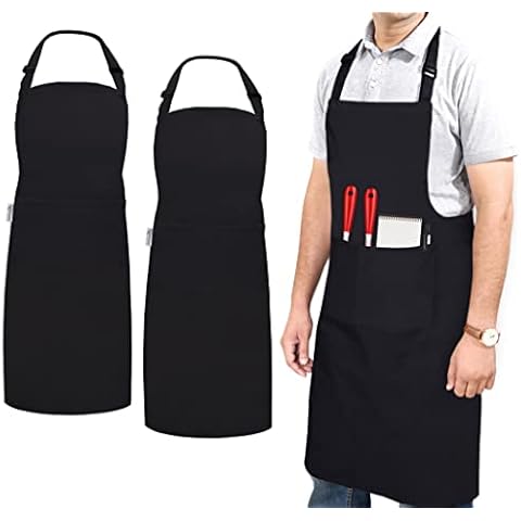 Ruvanti Adjustable Cotton Chef Aprons 2 Pack Cover